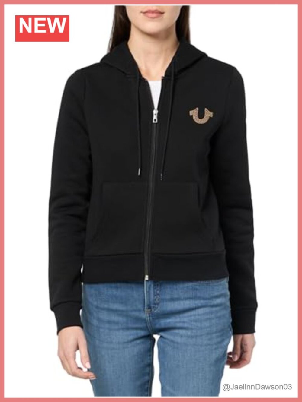 Circular Terry Zip Hoodie for Women Casual Layering Hooded Sweatshirt